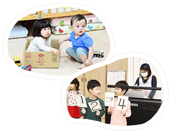 15：45～自由遊び、集団遊び（リズム遊びやゲーム遊び）